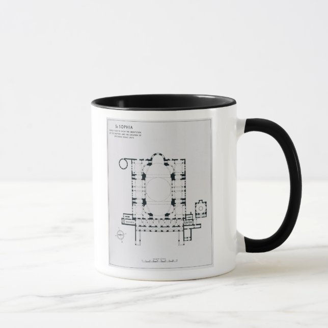 Caneca Planeie mostrar a orientação do narthex (Direita)