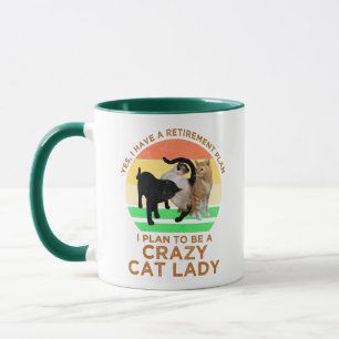 Caneca Planejo Ser Uma Louca Aposentadoria De Gato