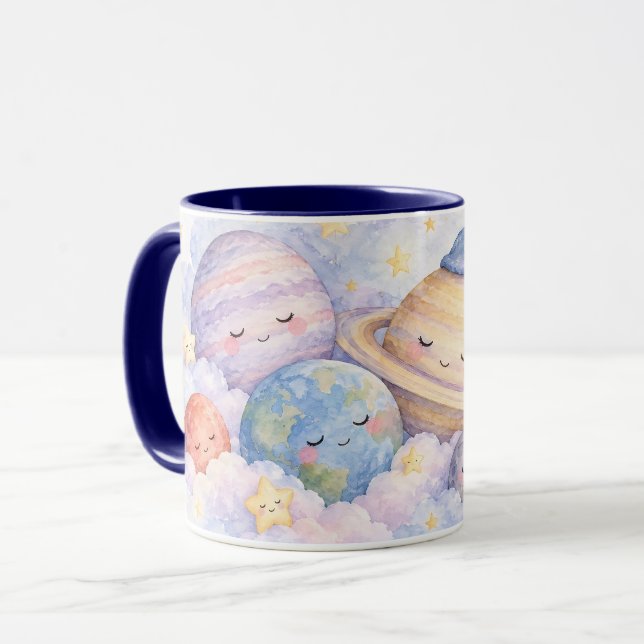 Caneca Planetas Adormecidos Fofos (Frente Esquerda)