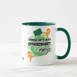 Caneca PLANILHA DO Gerenciador de Dados Personalizado NIN