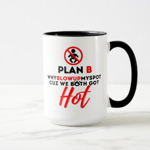 Caneca Plano B Engraçado Urbano Hip Hop Vermelho e Preto
