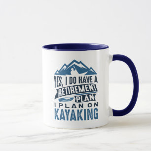 Caneca Plano de aposentadoria Kayaking