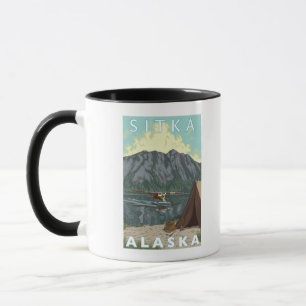 Caneca Plano de Bush & pesca - Sitka, Alaska