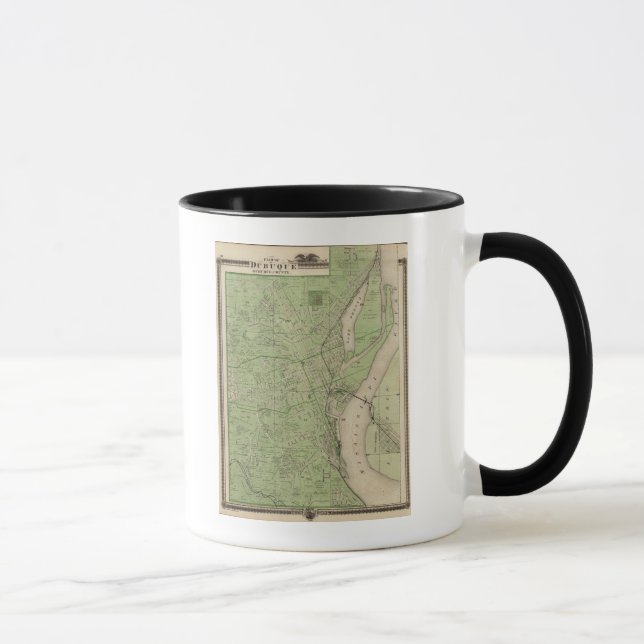 Caneca Plano de Dubuque, Condado de Dubuque, Estado de Io (Direita)