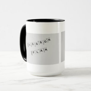 Caneca Plano de Lição Professora Mug Na moda Black & Whit