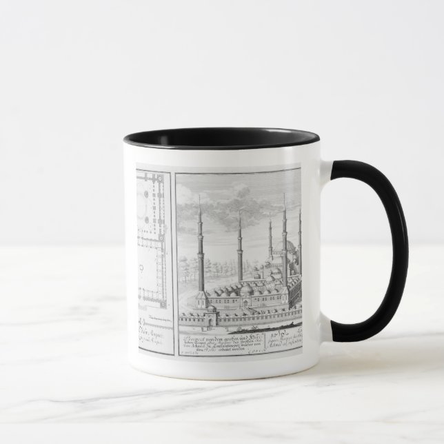 Caneca Plano e vista da mesquita azul (1609-16), (Direita)