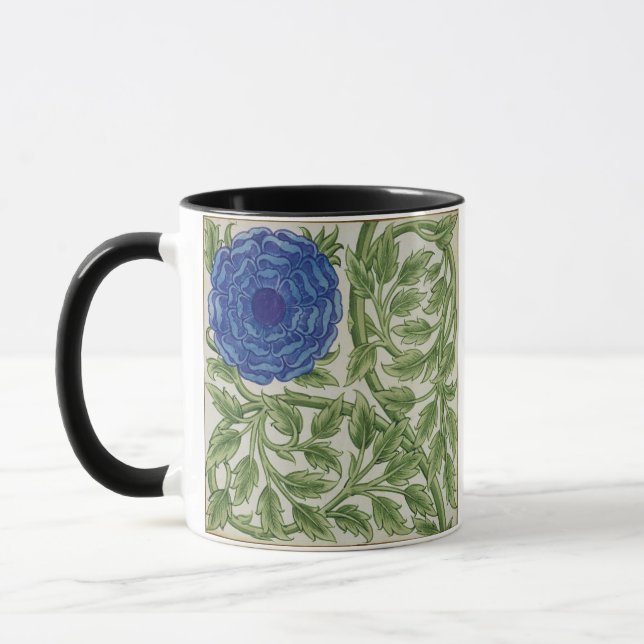 Caneca Planta com uma flor azul (w/c no papel) (Esquerda)