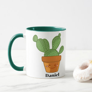 Caneca Planta De Flor De Cactus Suculta E Estética