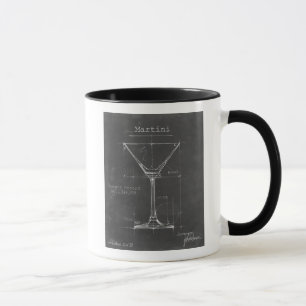 Caneca Planta de vidro preto e branco da Martini