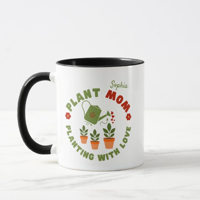 Caneca Planta Mãe Plantando Com Amor Personalizado (Esquerda)