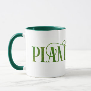 Caneca Planta Planta de Planta Botânica de Engrenação 