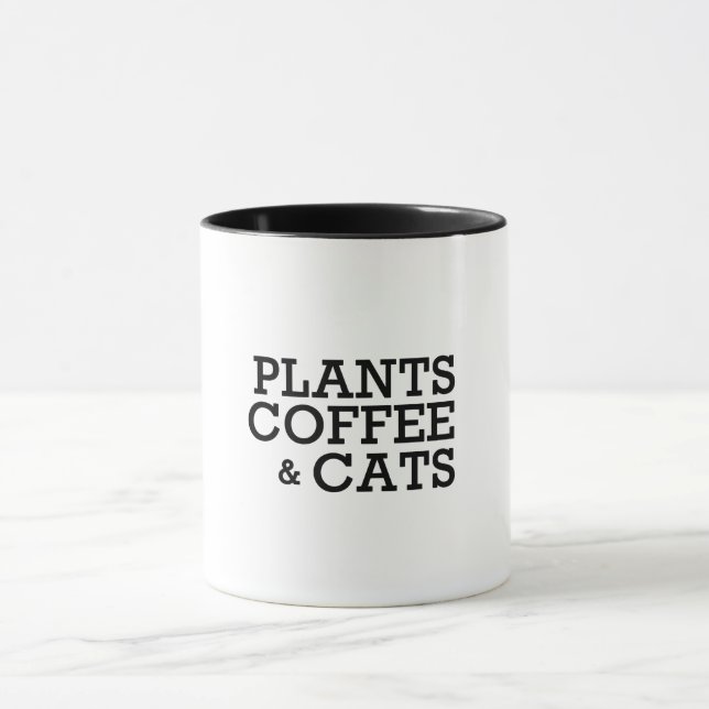 Caneca Plantas do café dos gatos (Centro)