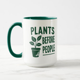 Caneca Plantas Engraçadas Antes das Pessoas Arte de Carim