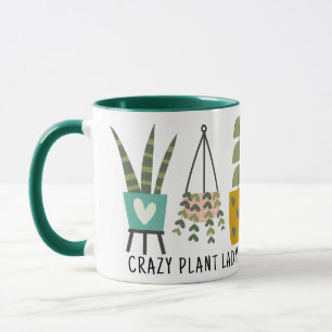 Caneca Plantas Loucas Diversão De Plantas Vedadas Verde
