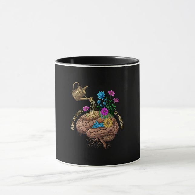 Caneca Plante as Sementes do Conhecimento | Cérebro Inspi (Centro)