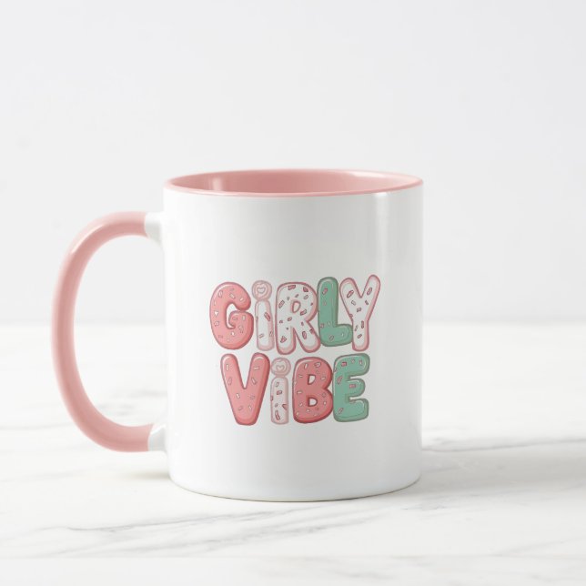 Caneca Playful and Trendy "Girly Vibe" (Esquerda)