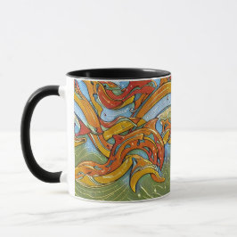 Caneca Playful Dolphins Pattern 2- Design inspirado no oc
