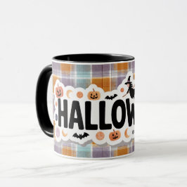 Caneca Playful Halloween Plaid