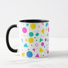 Caneca Playful Neon Memphis Geometric Retro Pattern