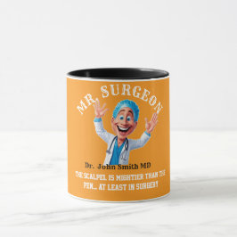 Caneca Playful Surgeon Cartoon Artwork for Medical Profes