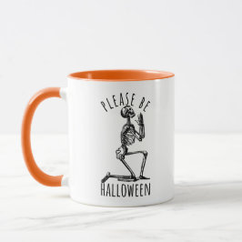Caneca Please Be Halloween Spooky Season Skeleton Bones