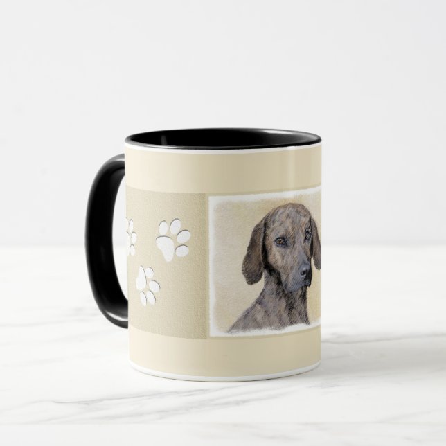 Caneca Plott Painting - Arte de Cachorro Original (Frente Esquerda)