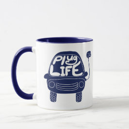 Caneca Plug Life Cole Marinho Blue Electric Car
