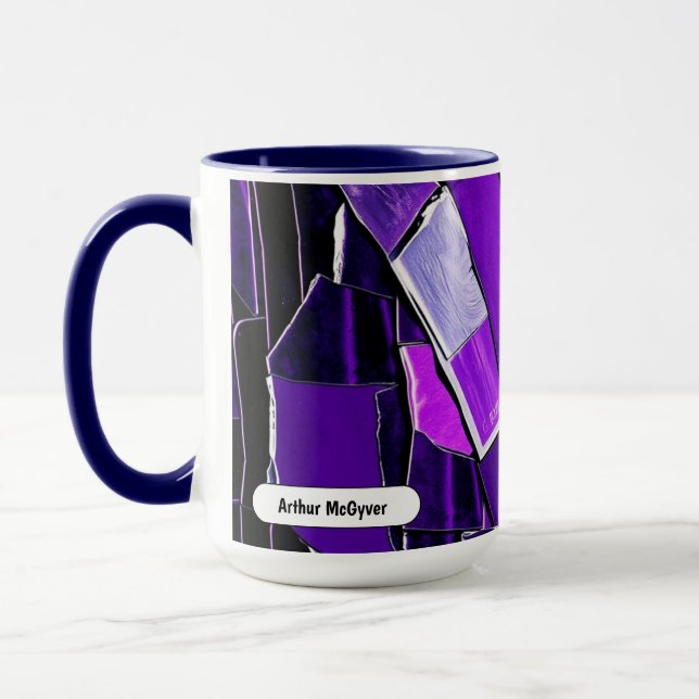 Caneca Plum Noir Glitch Glam Metallic Texture (Esquerda)