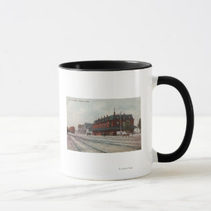 Caneca Pocatello, identificação - trens & pessoas em