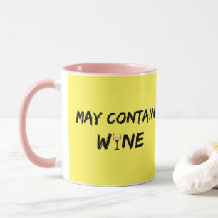 Caneca Pode Conter Vinho  Vinho Rosa