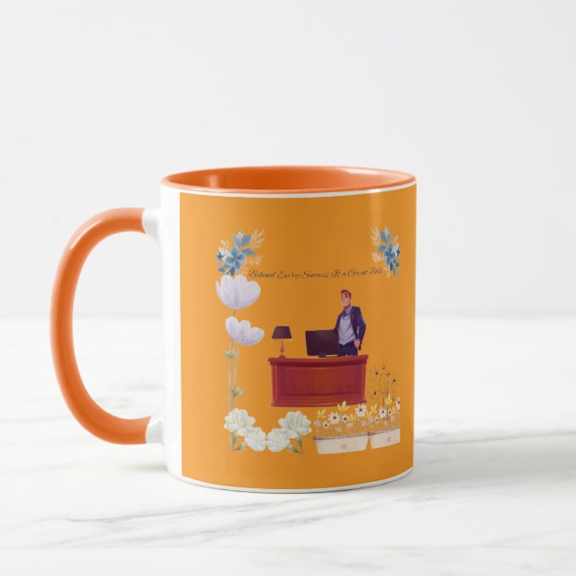 Caneca Poder de liderança laranja (Esquerda)