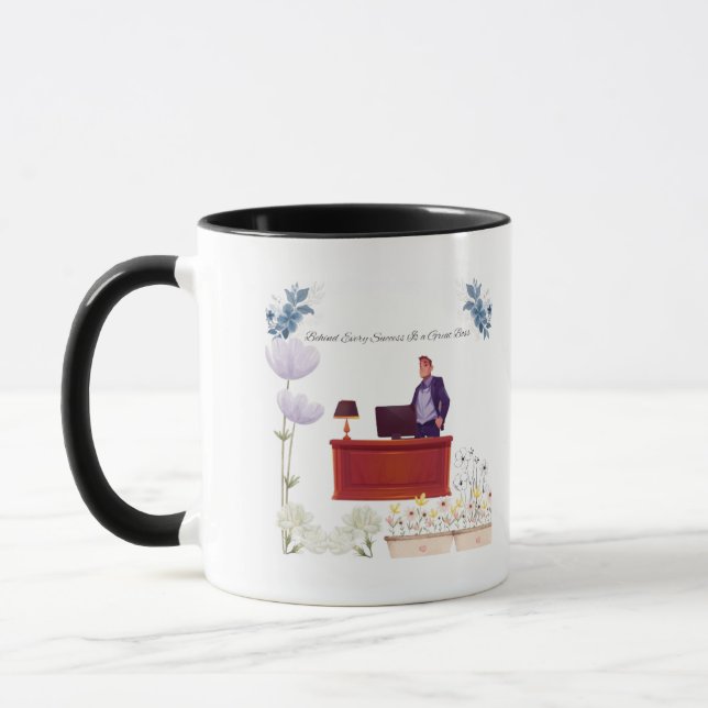 Caneca Poder de liderança preto e branco (Esquerda)