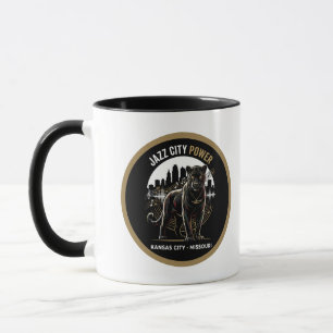 Caneca Poder do Jazz City Kansas City Arte Cultural Jagua
