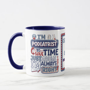 Caneca Pôdiatra Sempre Engraçado Dons Do Médico De Pé