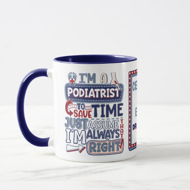 Caneca Pôdiatra Sempre Engraçado Dons Do Médico De Pé (Esquerda)
