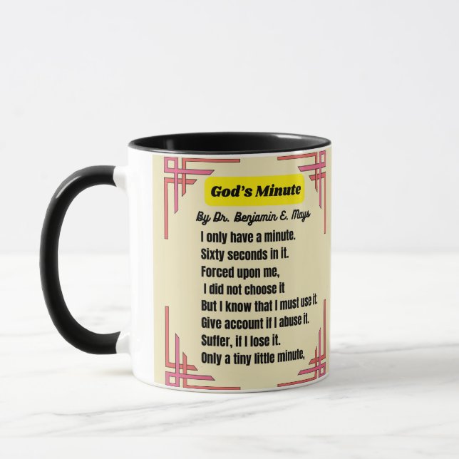 Caneca poema de deus minuto (Esquerda)