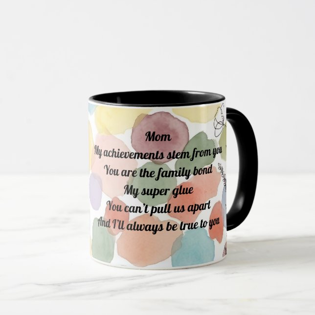 Caneca Poema do Dia das Mães (Frente Esquerda)