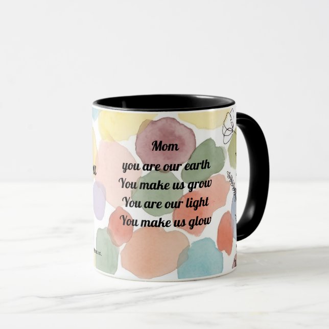 Caneca Poema do Dia das Mães (Frente Esquerda)