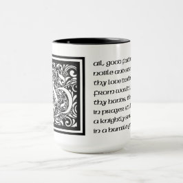 Caneca Poema do Estilo Medieval para um Pai Nobre