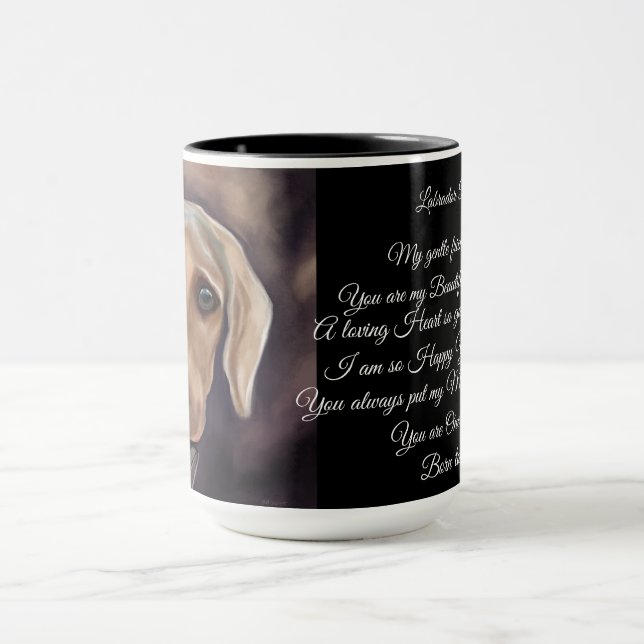 Caneca Poesia do Labrador Retriever (Centro)