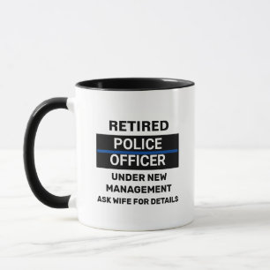 Caneca Polícia aposentada, aposentadoria engraçada