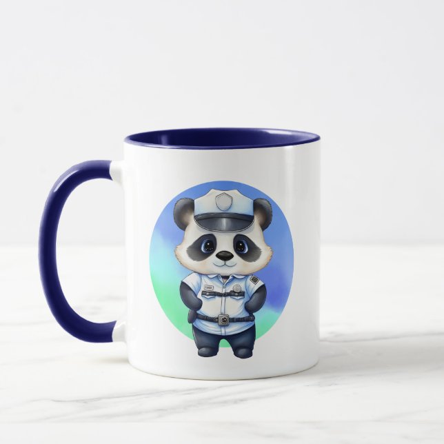 Caneca Polícia Panda legal adiciona monograma (Esquerda)