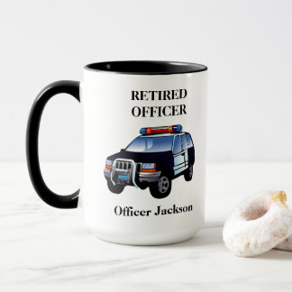 Caneca Policial Personalizado Aposentado Coffee Mug