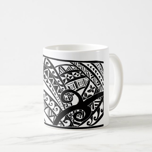 Caneca Polinésia Tribal (Frente Esquerda)