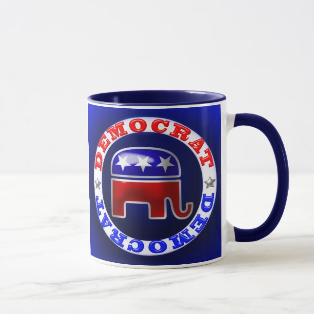 Caneca política de Democrata (Direita)