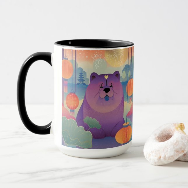 Caneca POLLY PLUM chow dog 15 onças (Com Donut)