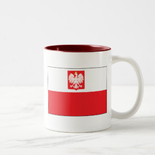 Caneca polonesa da bandeira do falcão