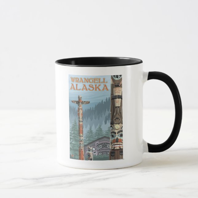 Caneca Polos de Totem do Alasca - Wrangell Alaska (Direita)