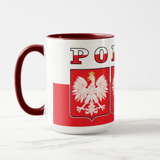Caneca Polska Eagle Flag Shields (Esquerda)