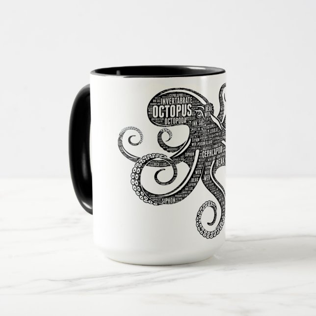 Caneca Polvo - o cephlopod inteligente (Frente Esquerda)